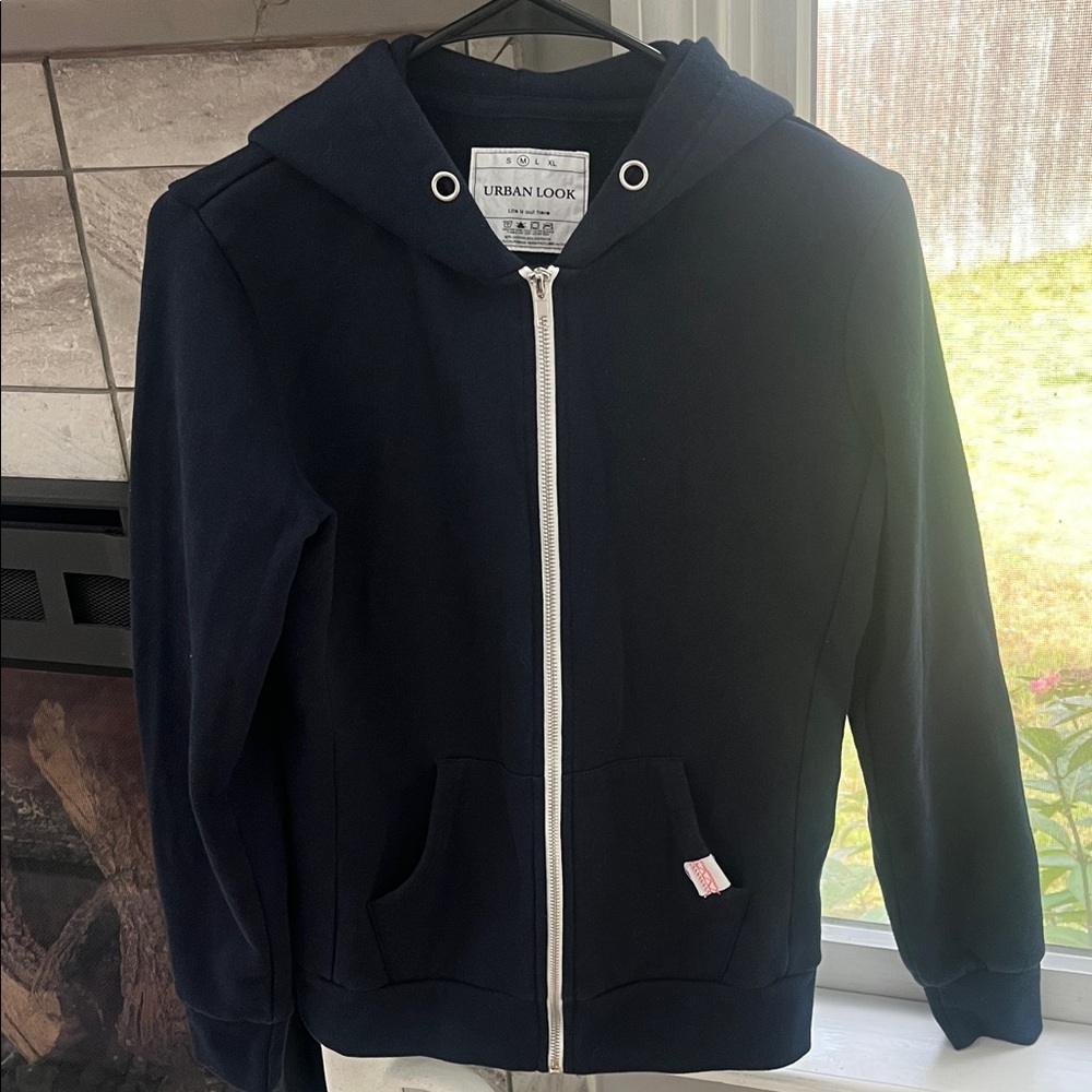 Urban Look Navy Full-Zip Hoodie